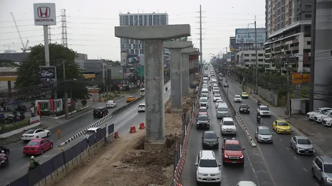 ราคาที่ดินปลายรถไฟฟ้าส่วนต่อขยายพุ่ง สายสีชมพูแคราย-มีนบุรีเพิ่มสูงสุด