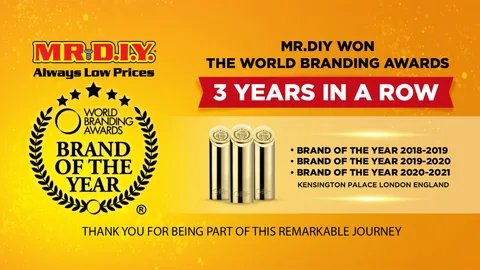 3 ปีซ้อน MR.D.I.Y. ได้รับรางวัล World Branding Awards