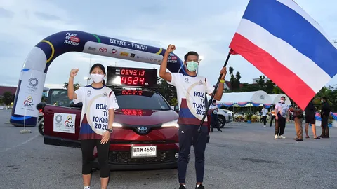 "วิ่งส่งธงชาติไทย ไปโตเกียวโอลิมปิก" เหลือเพียงวันสุดท้ายจะพิชิตเส้นชัย