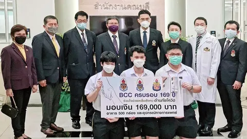 นายกสมาคมศิษย์เก่า B.C.C. มอบเงินพร้อมอาหารกล่องและอุปกรณ์ทางการแพทย์