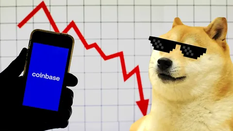 หุ้น Coinbase กระดานเทรดเบอร์ 1 ของสหรัฐฯ ร่วงหนัก จนมูลค่าตลาดต่ำกว่า Dogecoin แล้ว