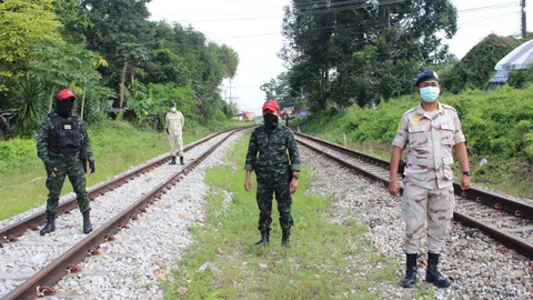 ทางรถไฟที่ปาดังเบซาร์ ซ่อมเสร็จแล้วหลังถูกวางระเบิด รอเคลียร์รอบสุดท้าย