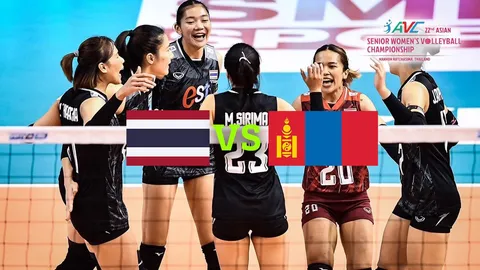 ช่องทางชมสดวอลเลย์บอลหญิงทีมชาติไทย VS มองโกเลีย ชิงแชมป์เอเชีย 2023 แบ่งกลุ่ม นัดสอง