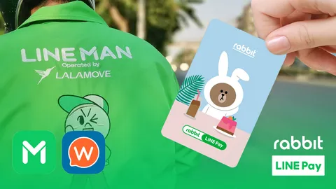 LINE MAN Wongnai-LINE ประเทศไทย ซื้อกิจการ Rabbit LINE Pay เชื่อมบริการทำธุรกรรมไร้รอยต่อ 