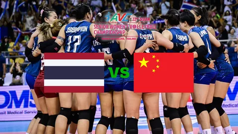 ช่องทางชมสด "วอลเลย์บอลหญิงทีมชาติไทย" VS "ทีมชาติจีน" ชิงแชมป์เอเชีย 2023