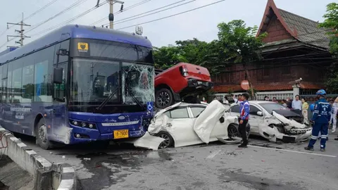 "ไทยสมายล์บัส" แจงเหตุรถชน บนถนนพระราม 2 ยันไม่ได้เกิดจากความผิดปกติ ของระบบรถ (คลิป)