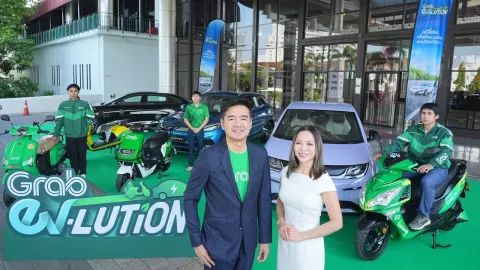 Grab พร้อมปล่อยสินเชื่อรถอีวีให้พาร์ตเนอร์ ตั้งเป้า 8,000 คัน ภายในปี 68