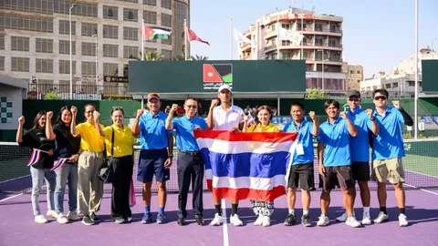 กระหึ่ม "เดวิสคัพไทย" สยบเจ้าภาพ-ขึ้นที่ 1 กลุ่มบี ทะยานสู่เพลย์ออฟ "เวิลด์กรุ๊ป 2"