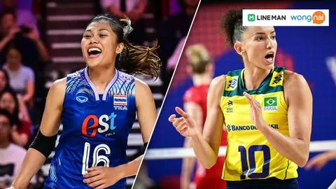 ส่องอันดับโลก "ตบสาวไทย-บราซิล" ผลงาน 5 นัดหลังสุด ก่อนดวลเดือด "VNL 2024" รอบไฟนอลส์