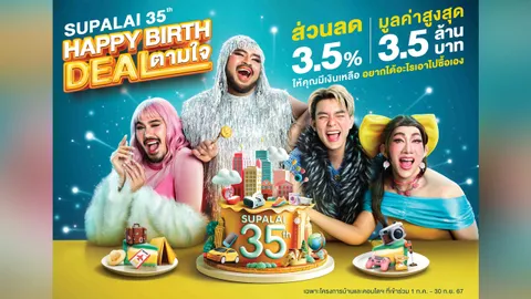 ศุภาลัย มอบของขวัญ ฉลองครบรอบ 35 ปี “Supalai Happy Birth Deal ตามใจ” รับส่วนลด 3.5%