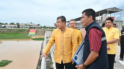 ปลัด มท. ตรวจความพร้อมมาตรการป้องกัน-รับมือน้ำท่วมพื้นที่ อ.หาดใหญ่