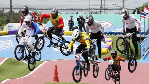 ศึก BMX นานาชาติ "เขื่อนวชิราลงกรณ" นักปั่นต่างชาติสนเทสต์สนามใหม่ เก็บคะแนน UCI