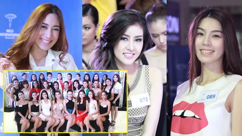 สาวงามแห่สมัคร มิสอินเตอร์เนชั่นแนล เซอร์ไพรส์ 'น้ำเพชร' มาด้วย!