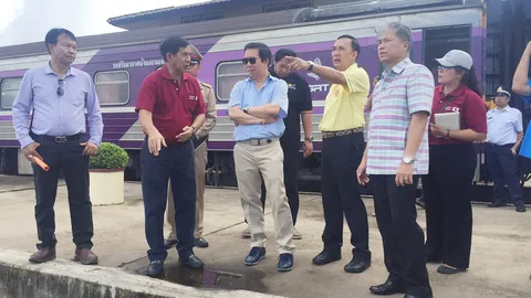 'ออมสิน' ลงพื้นที่หนองคาย ตรวจรถไฟไทย-ลาว รับศูนย์กลางโลจิสติกส์