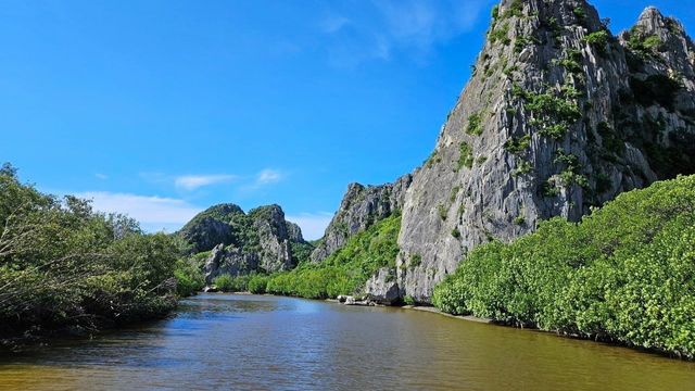 ล่องเรือ “คลองเขาแดง” ชม Crocodile Rock...สุดอลังการ