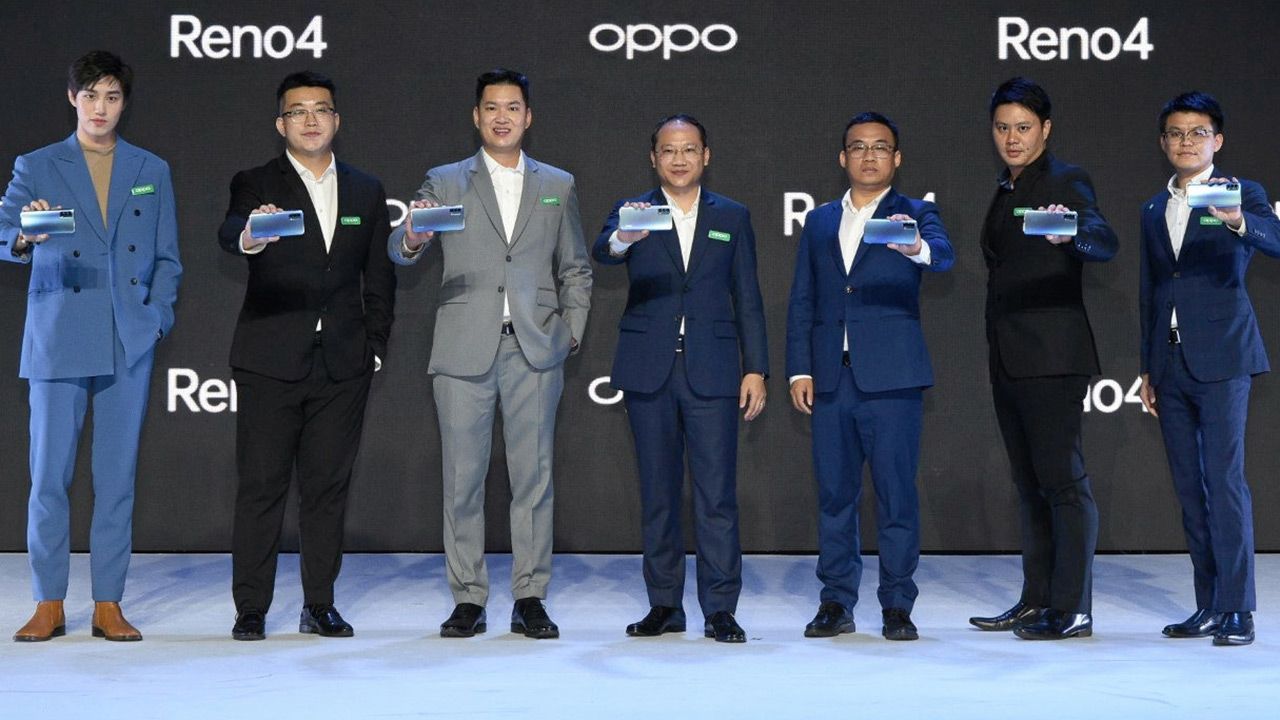 น่าใช้มั่ก ชานนท์ จิรายุกุล เปิดตัว “OPPO Reno4” สุดยอดสมาร์ทโฟนรุ่นล่าสุดดีไซน์ทันสมัย มอบประสบการณ์การถ่ายรูปสวยชัด พร้อมวางจำหน่ายในวันที่ 6 ส.ค. โดยมี หวัง เจี้ยน, หวัง จุนเหว่ย, นที อิสระถาวรสกุล และ ธนภพ ลีรัตนขจร มาร่วมงานด้วย ที่สยามพารากอน วันก่อน.