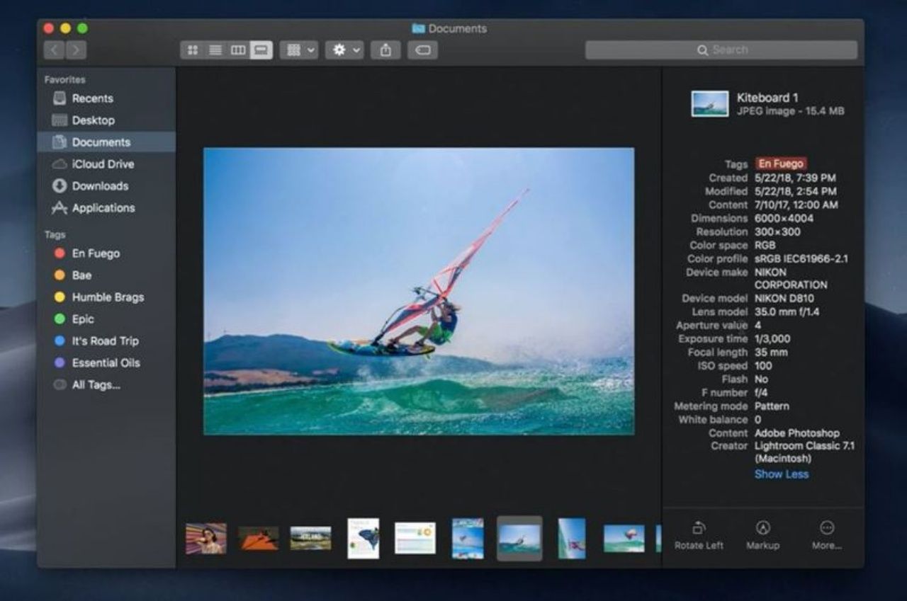 Gallery view บน Finder