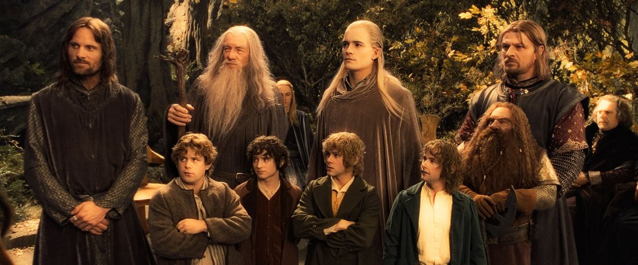 คณะพันธมิตรแห่งแหวน จากภาพยนตร์ภาคแรก The Lord of the Rings: The Fellowship of the Ring