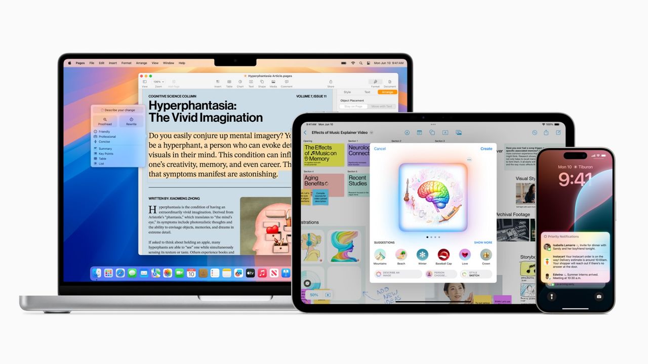 Apple Intelligence ระบบอัจฉริยะส่วนบุคคลสำหรับ iPhone, iPad และ Mac