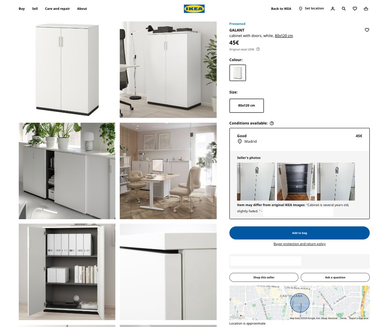 ตัวอย่างสินค้าที่ขายบน Ikea Preowned