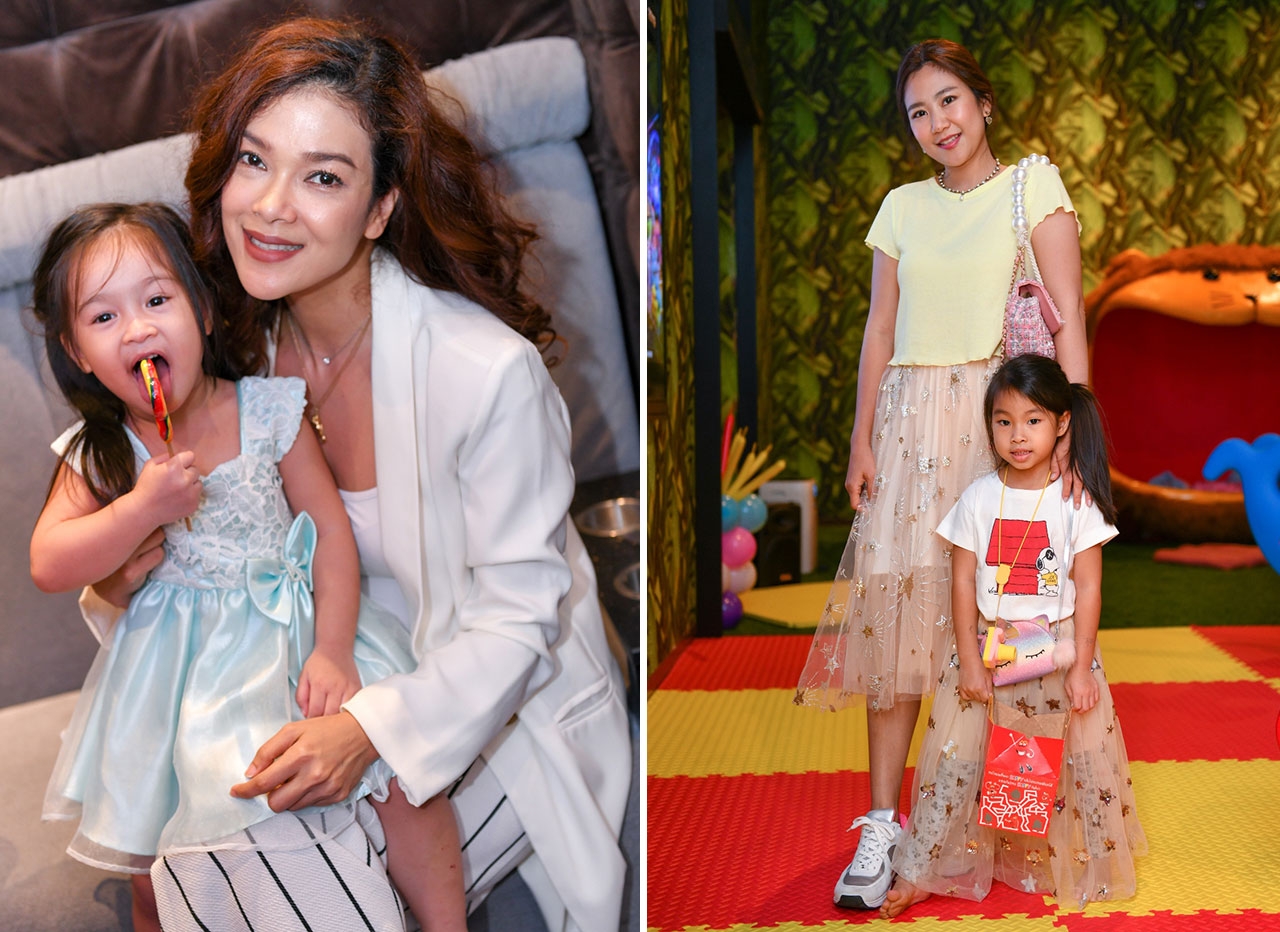 ฮาน่า-ทัศนาวลัย จักรพงษ์ และน้องนาดา และ ศศิวิสาข์ วิสุทธิ ณ อยุธยา และลูกสาว