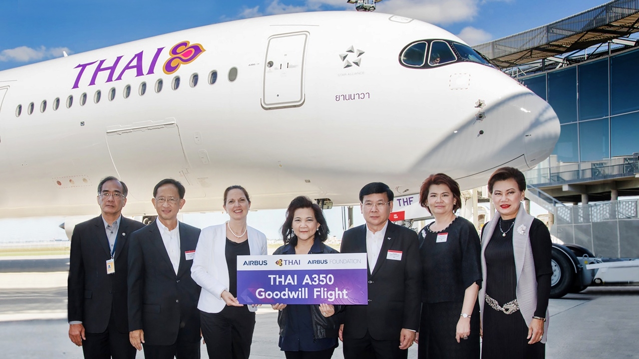 การบินไทย รับมอบเครื่องบิน แอร์บัส เอ350 XWB ลำที่ 5 เข้าฝูงแล้ว