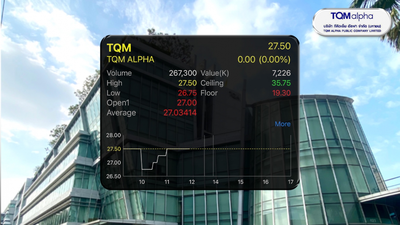 ‘จารุณี ชินวงศ์วรกุล’ นักลงทุนรายใหญ่ เก็บ TQM ทะลุ 10% พอร์ตถือ 14 หุ้นใหญ่ มูลค่าเกือบ 8 พันล้าน