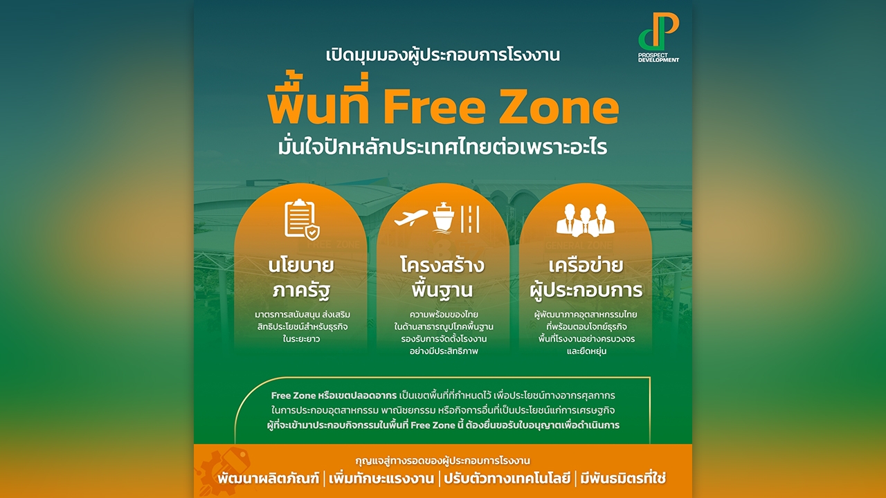 เปิดมุมมองผู้ประกอบการโรงงาน พื้นที่ Free Zone มั่นใจปักหลักประเทศไทยต่อเพราะอะไร